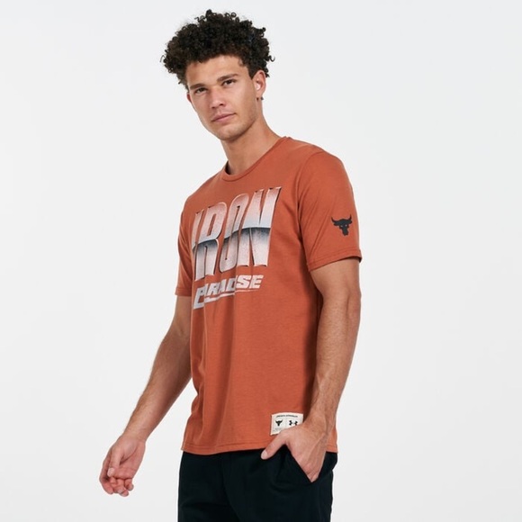 [L]Under Armour Men's Iron Paradise T-Shirt - Rust - Picture 1 of 8